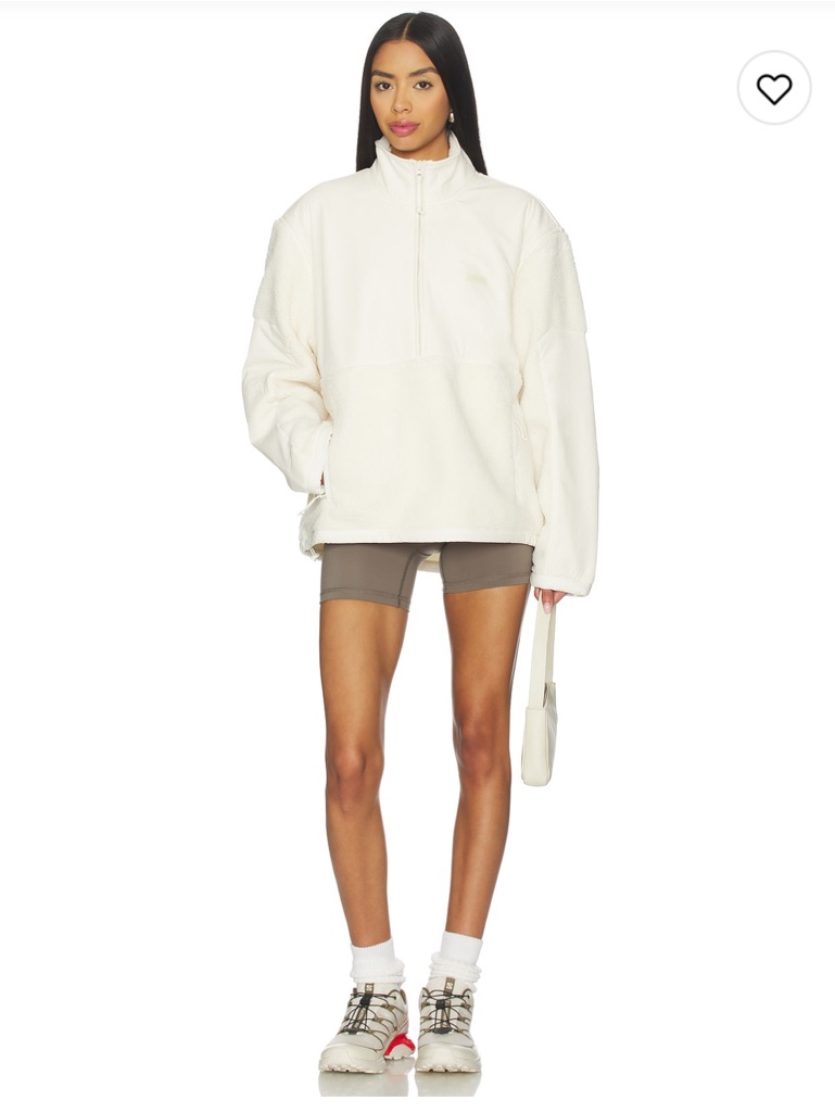 Skims Ecru Teddy Half-Zip Jacket